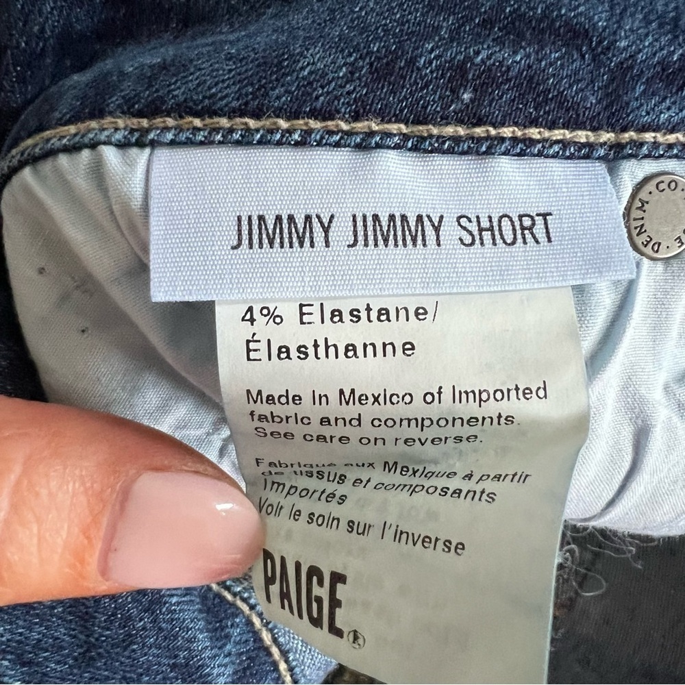 PAIGE Women's Jimmy Jimmy Denim Shorts 27 - Picture 4 of 5